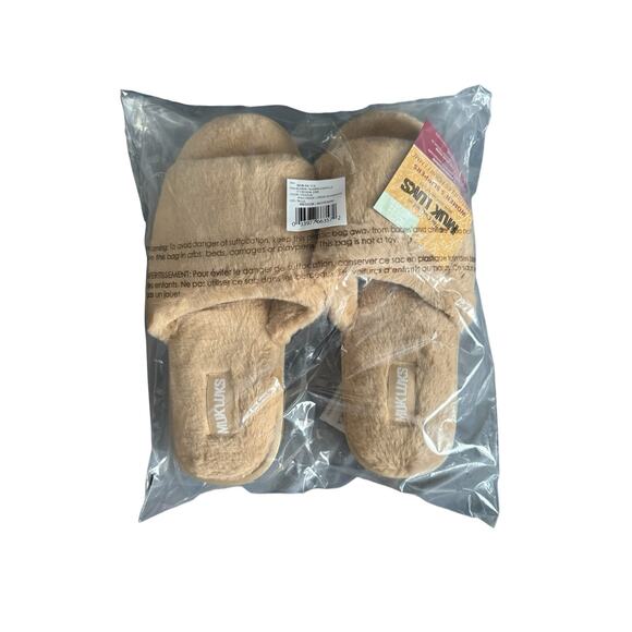 NWT Muk Luk Women’s Slider Slippers Irish Cream Color Size Med (Wm 7-8) - Picture 7 of 9